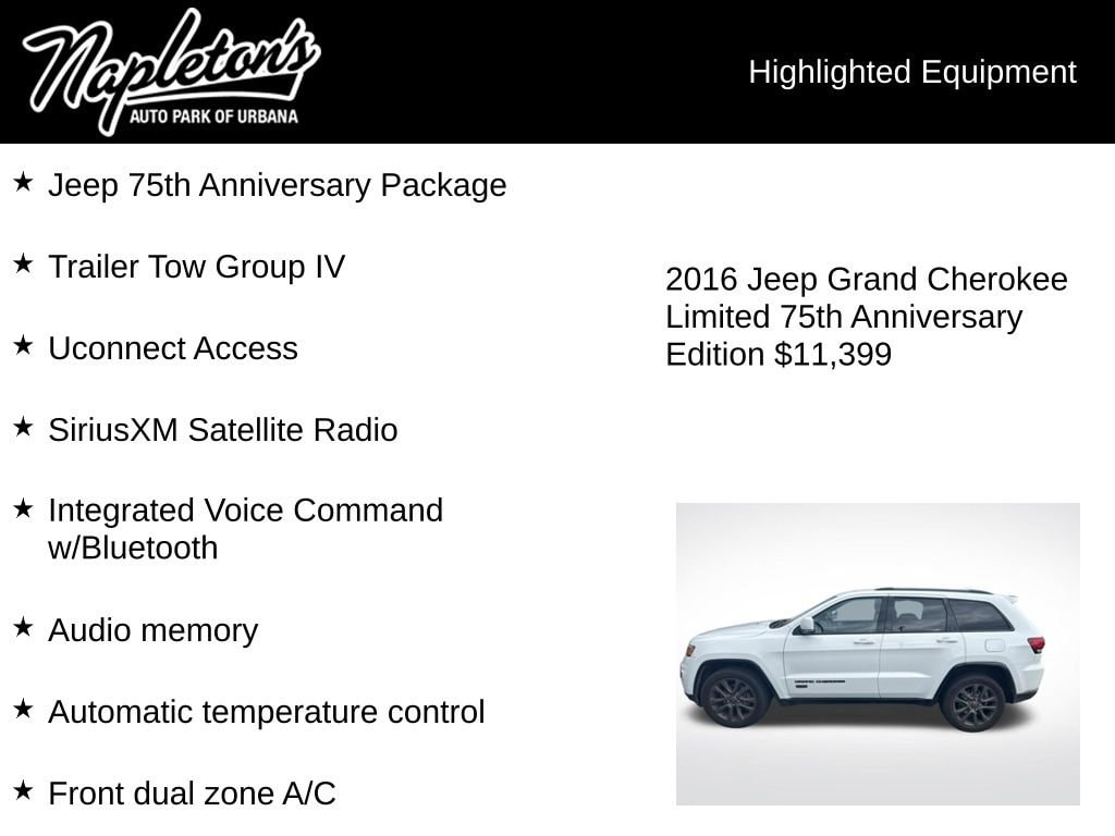 Used 2016 Jeep Grand Cherokee Limited Sport Utility