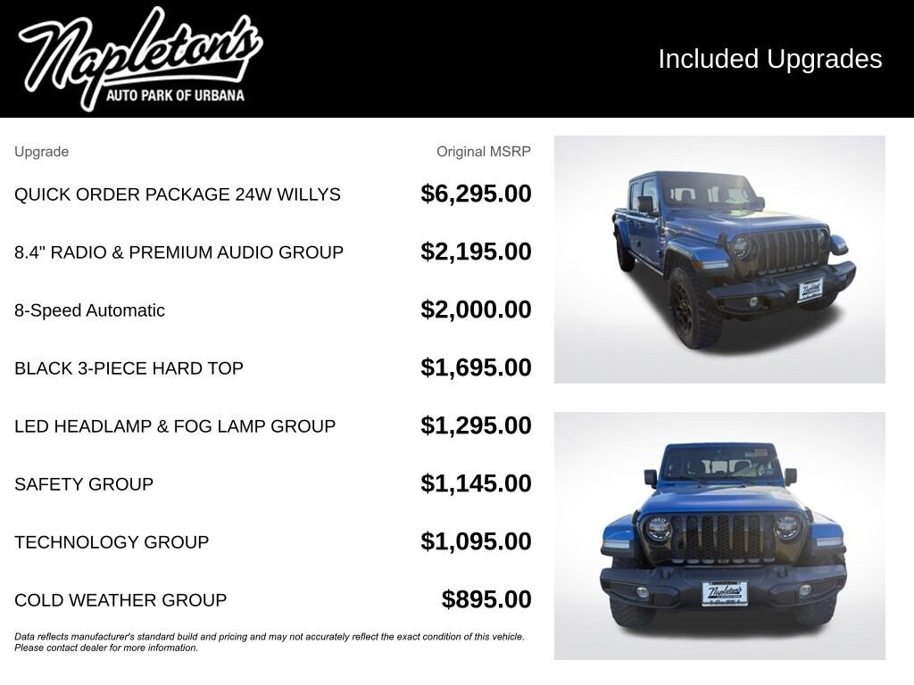 Used 2022 Jeep Gladiator Willys Truck