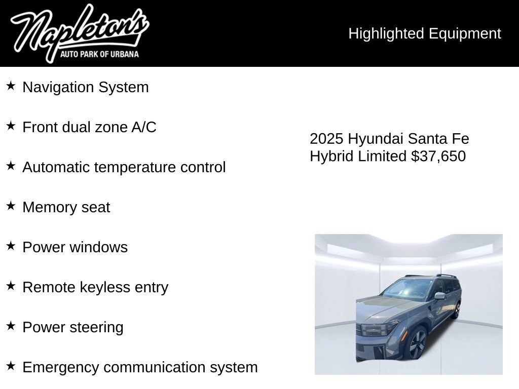 Used 2025 Hyundai Santa Fe Hybrid Limited Sport Utility
