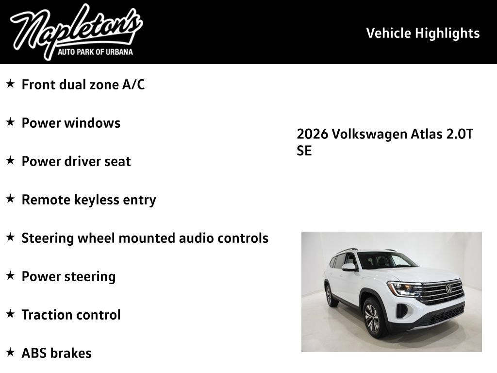 2026 Volkswagen Atlas SE - Photo 15