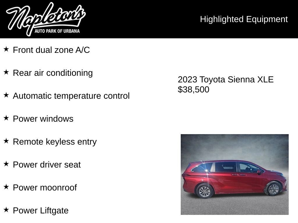 Used 2023 Toyota Sienna XLE Van Passenger Van