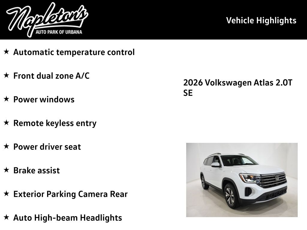 2026 Volkswagen Atlas SE - Photo 15