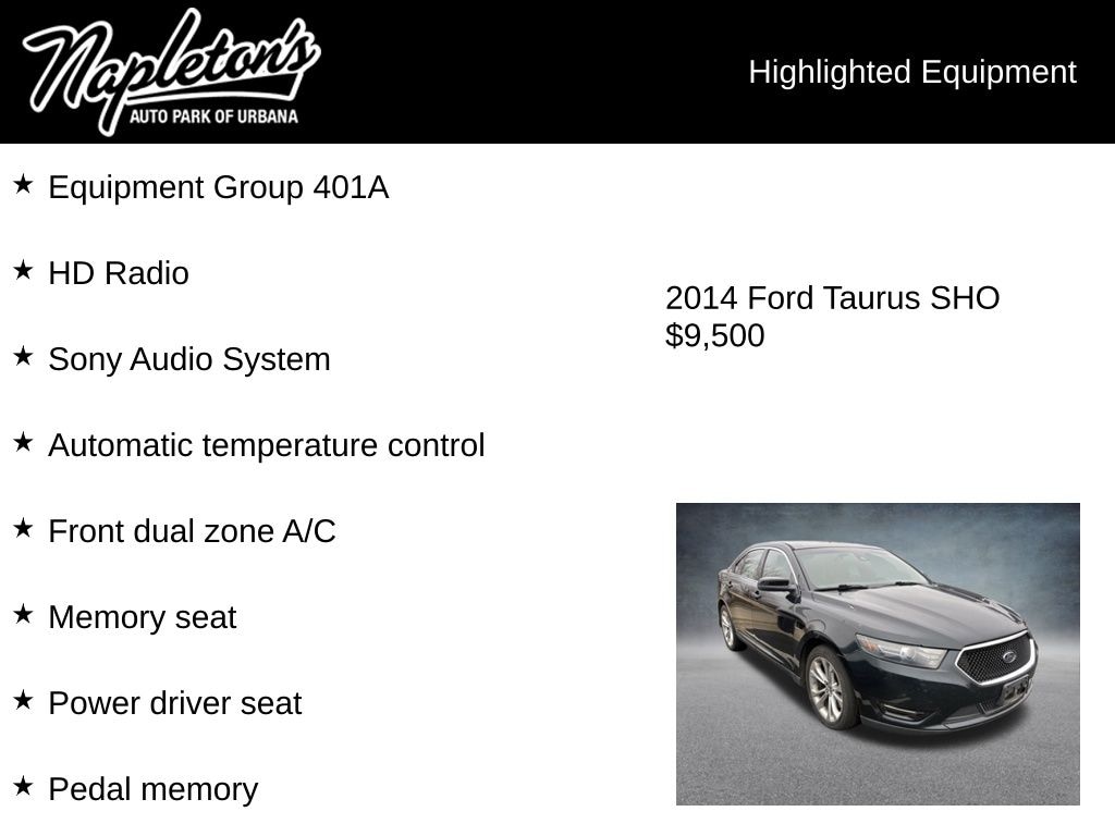 Used 2014 Ford Taurus SHO Sedan