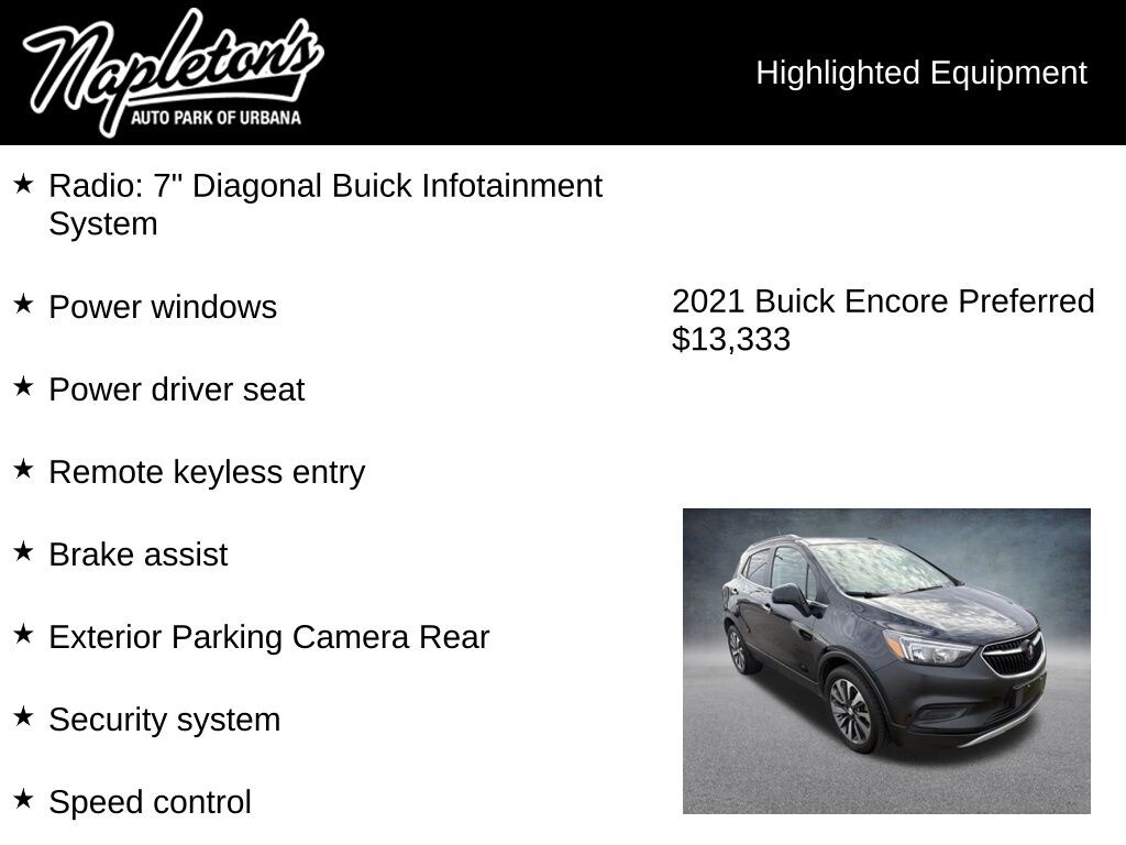 Used 2021 Buick Encore Preferred SUV