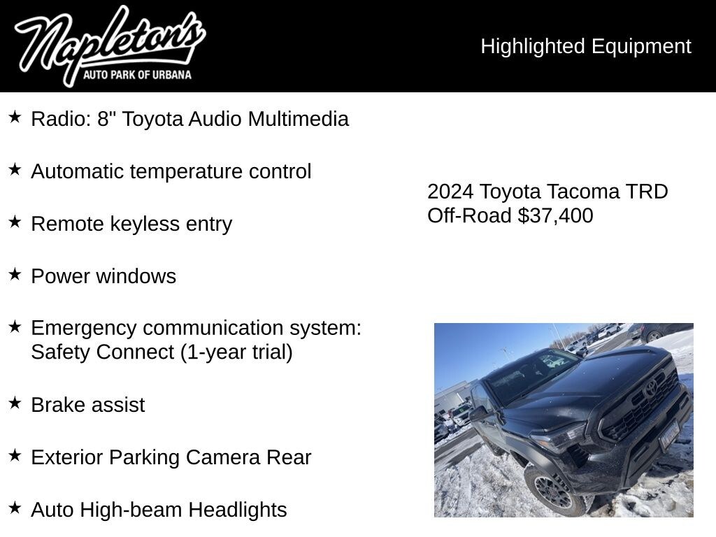 Used 2024 Toyota Tacoma TRD Off-Road Truck Double Cab