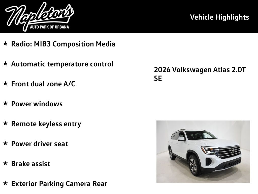 2026 Volkswagen Atlas SE - Photo 15