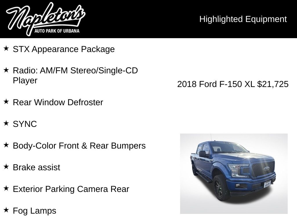 Used 2018 Ford F-150 XL Truck SuperCrew Cab