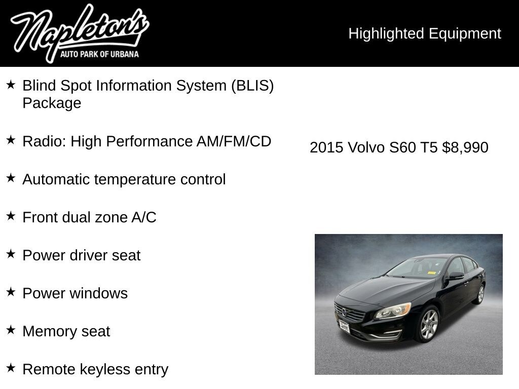 Used 2015 Volvo S60 T5 Sedan