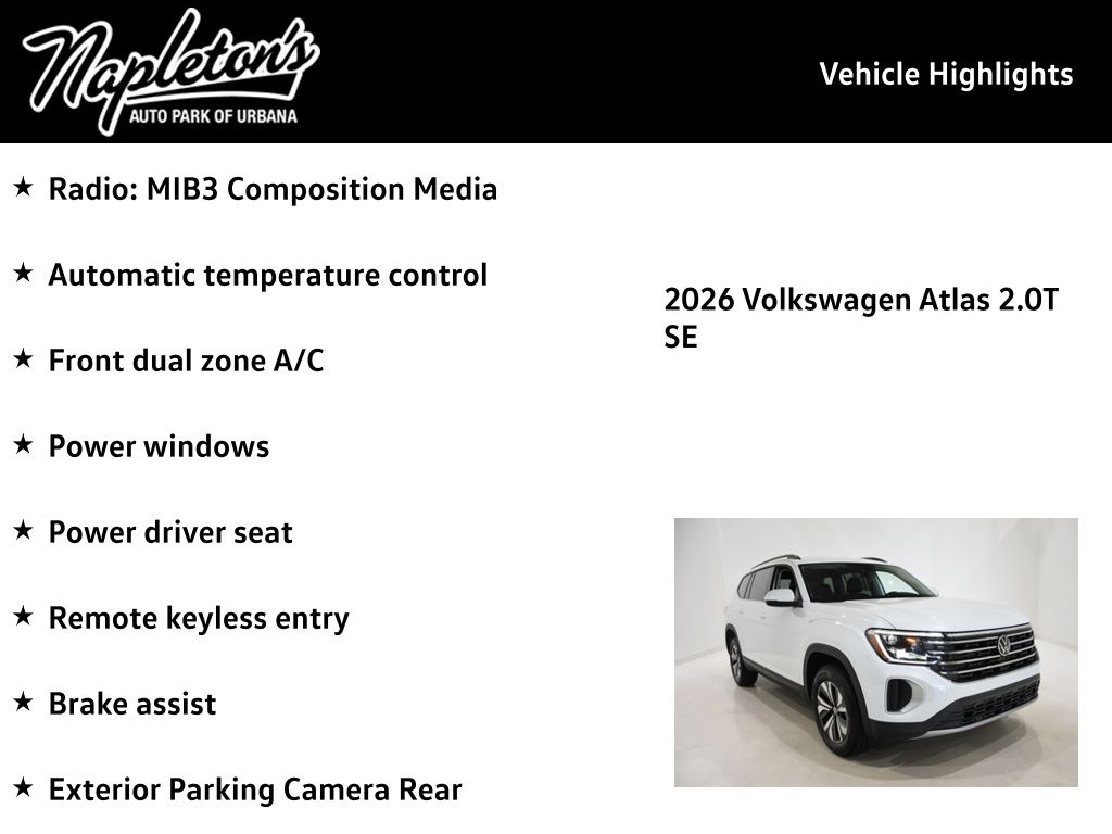 2026 Volkswagen Atlas SE - Photo 15