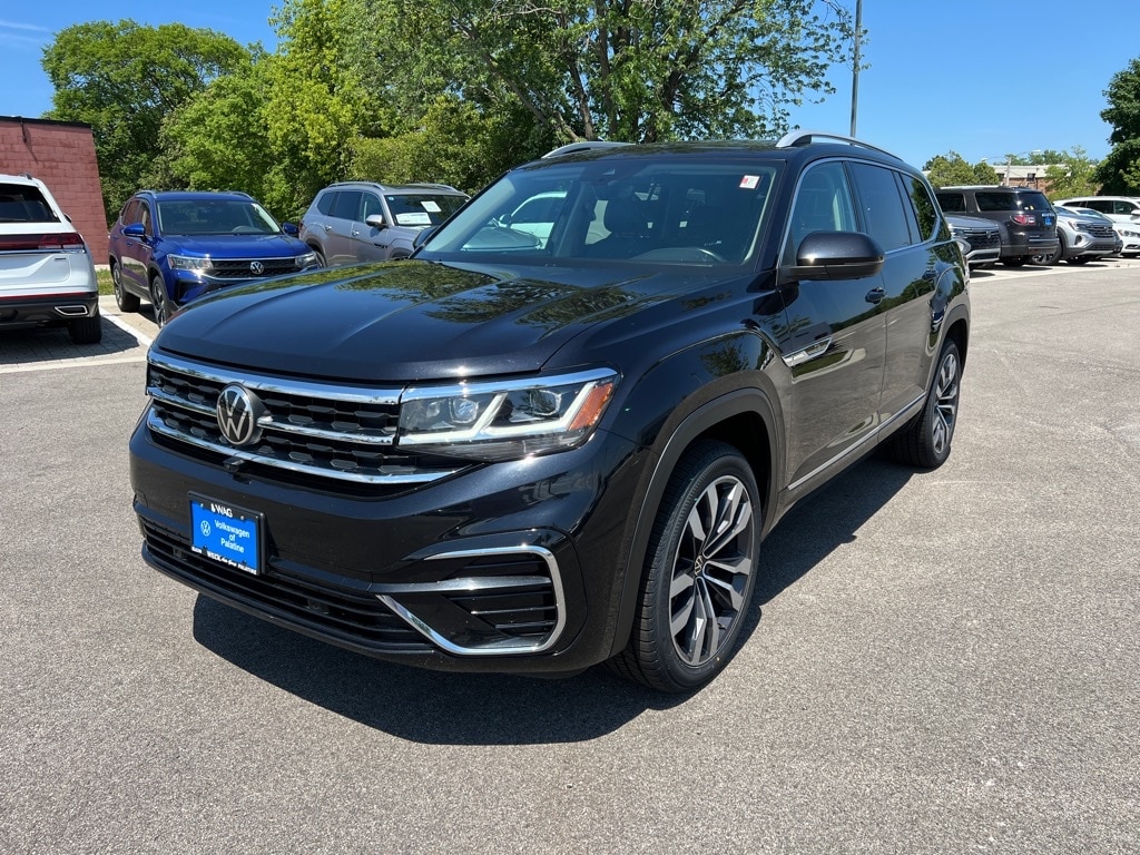 Certified 2021 Volkswagen Atlas SEL Premium R-Line with VIN 1V2FR2CA4MC544410 for sale in Palatine, IL