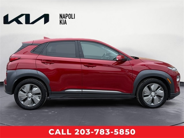 Used 2021 Hyundai Kona EV Limited with VIN KM8K33AG9MU097593 for sale in Milford, CT