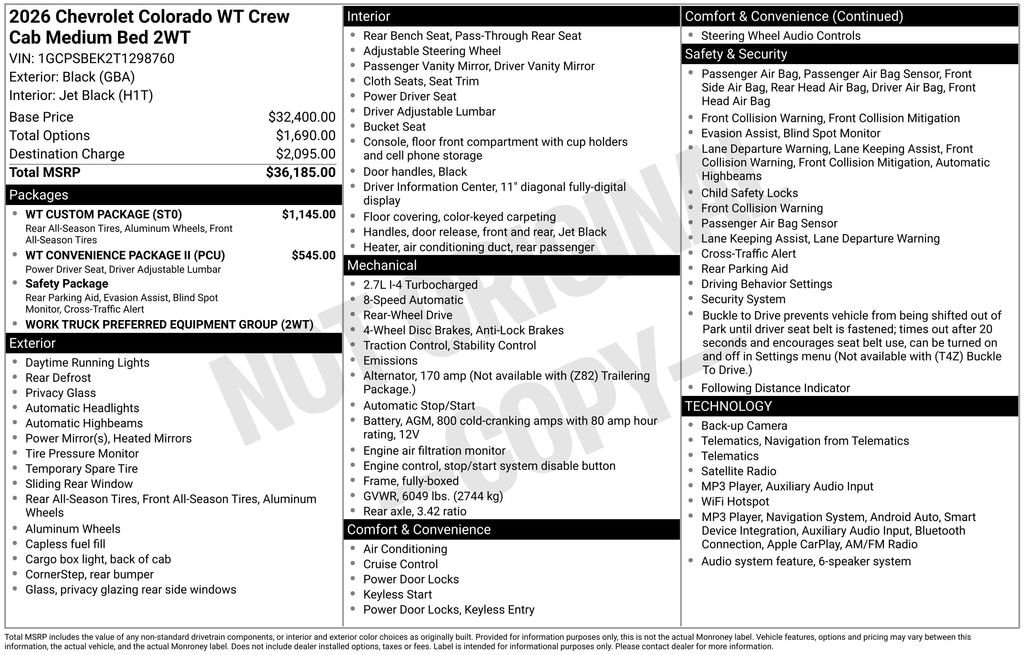 2026 Chevrolet Colorado Work Truck - Photo 6