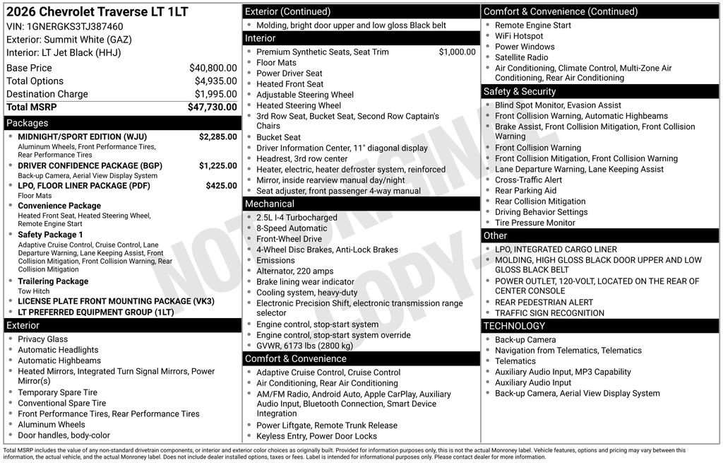 2026 Chevrolet Traverse LT - Photo 6