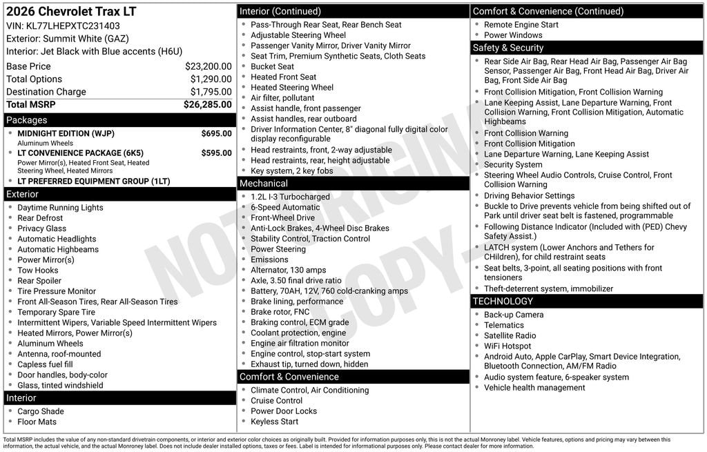 2026 Chevrolet Trax LT - Photo 6