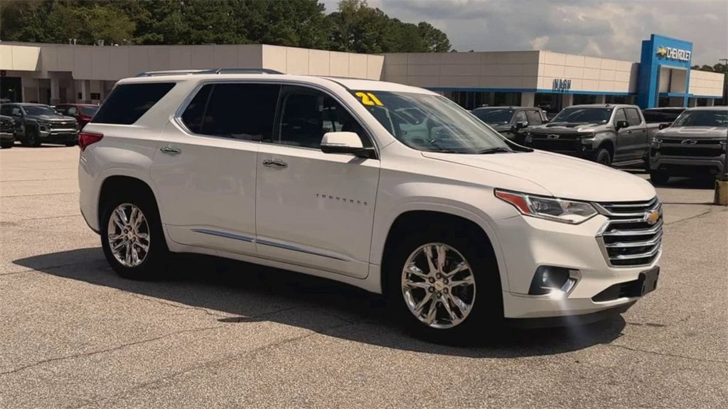 Used 2021 Chevrolet Traverse High Country with VIN 1GNEVNKW2MJ216686 for sale in Lawrenceville, GA