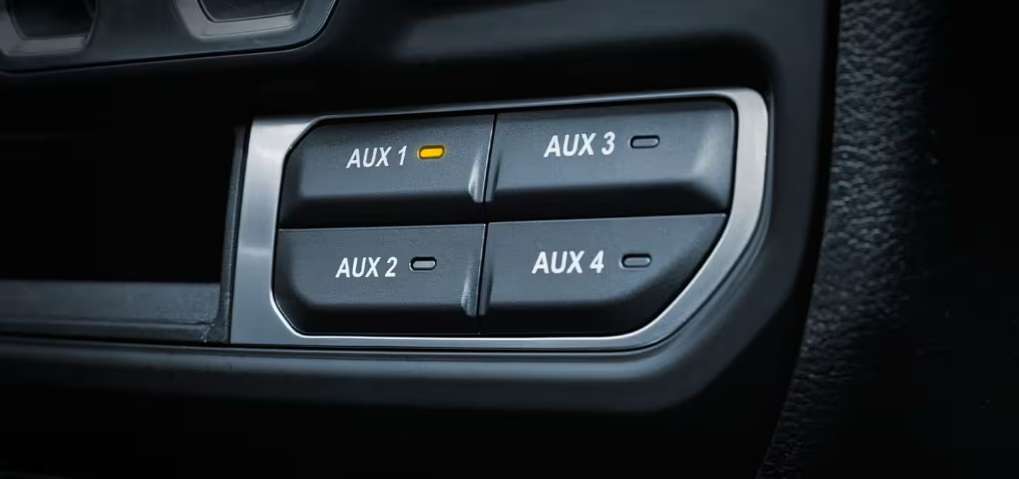 2026 Jeep Wrangler interior controls and auxiliary switches