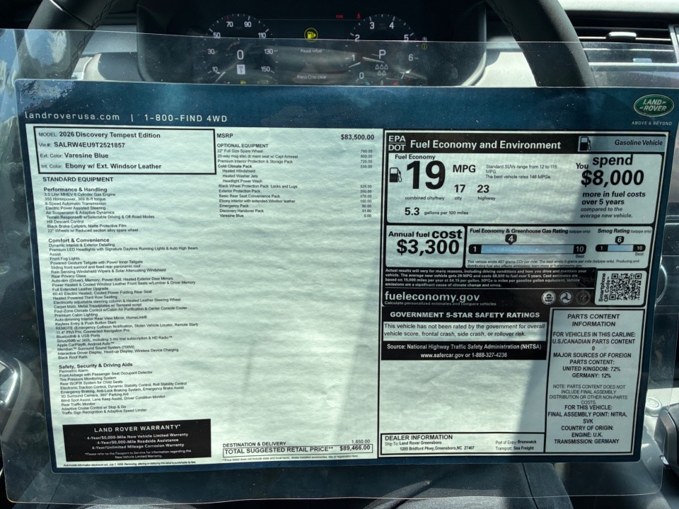 2026 Land Rover Discovery Tempest Edition - Photo 33