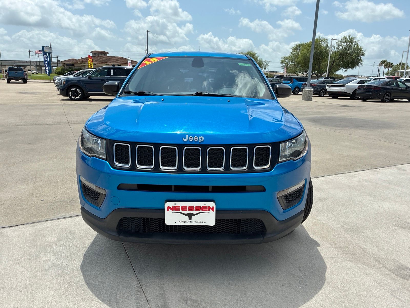 Used 2018 Jeep Compass Sport with VIN 3C4NJCAB6JT318858 for sale in Kingsville, TX