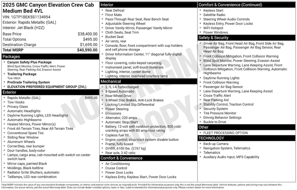 Used 2025 GMC Canyon Elevation Truck