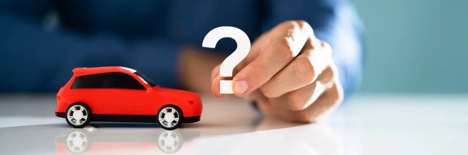 FAQ red car question mark