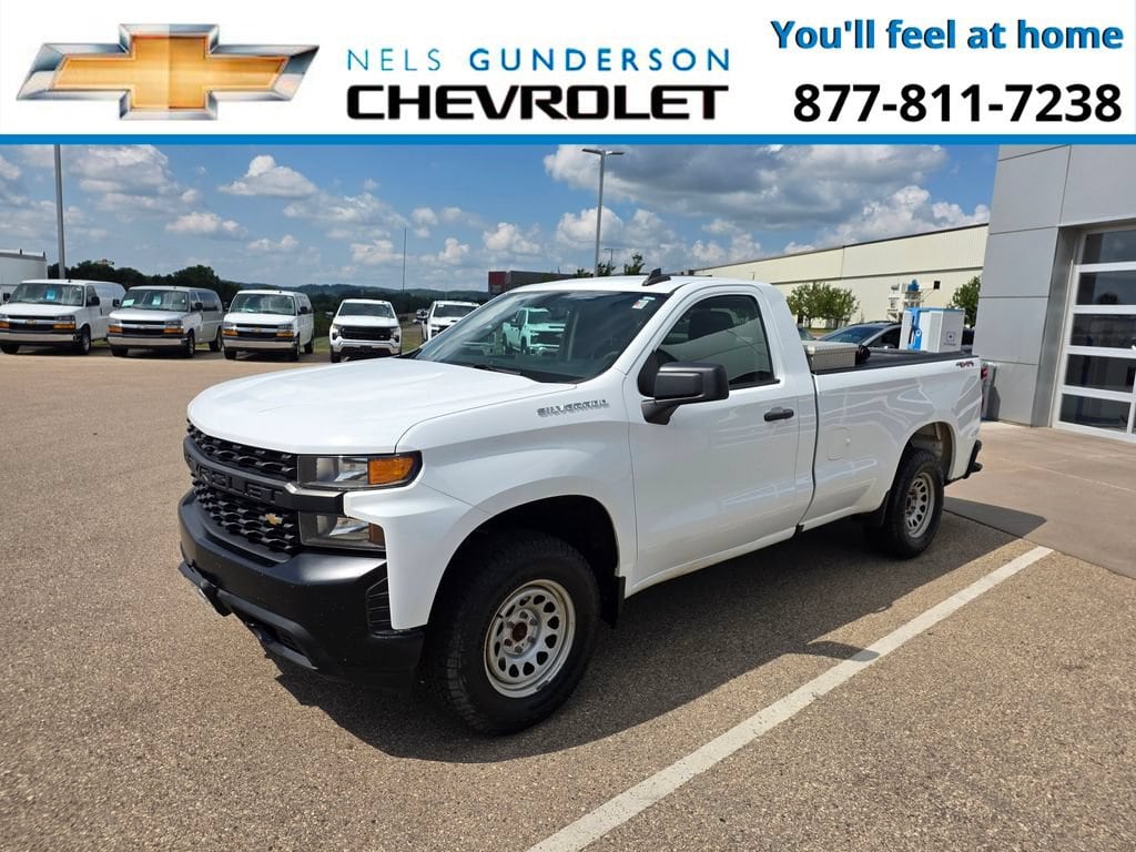 Used 2021 Chevrolet Silverado 1500 Work Truck with VIN 3GCNYAEFXMG172992 for sale in Osseo, WI