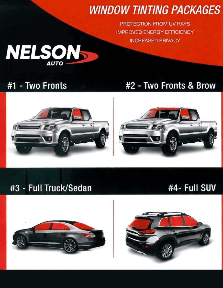 Car and Truck Window Tinting Packages | Nelson Auto