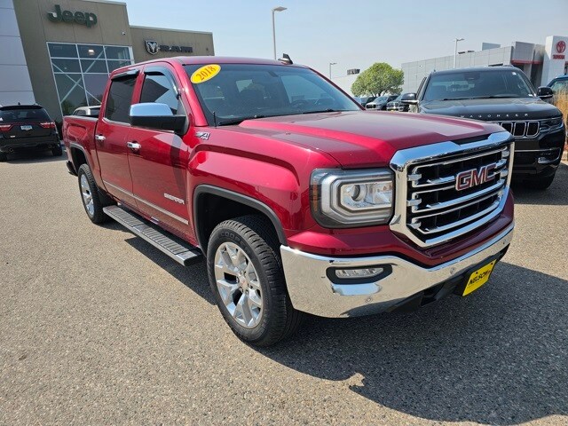 Used 2018 GMC Sierra 1500 SLT with VIN 3GTU2NEC6JG640531 for sale in Grand Forks, ND