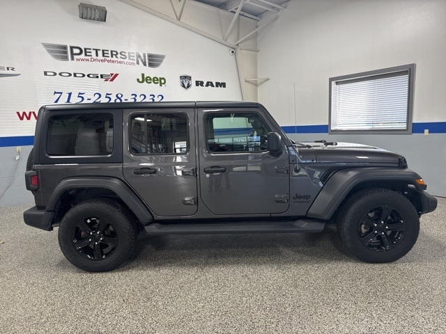 Certified 2021 Jeep Wrangler Unlimited Altitude with VIN 1C4HJXDG8MW646289 for sale in Waupaca, WI