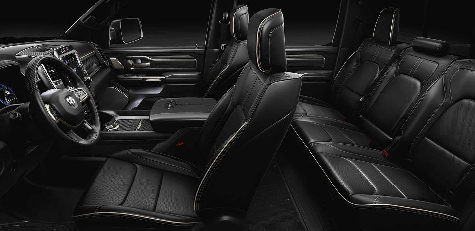 Side shot of the interior of a 2019 Ram 1500