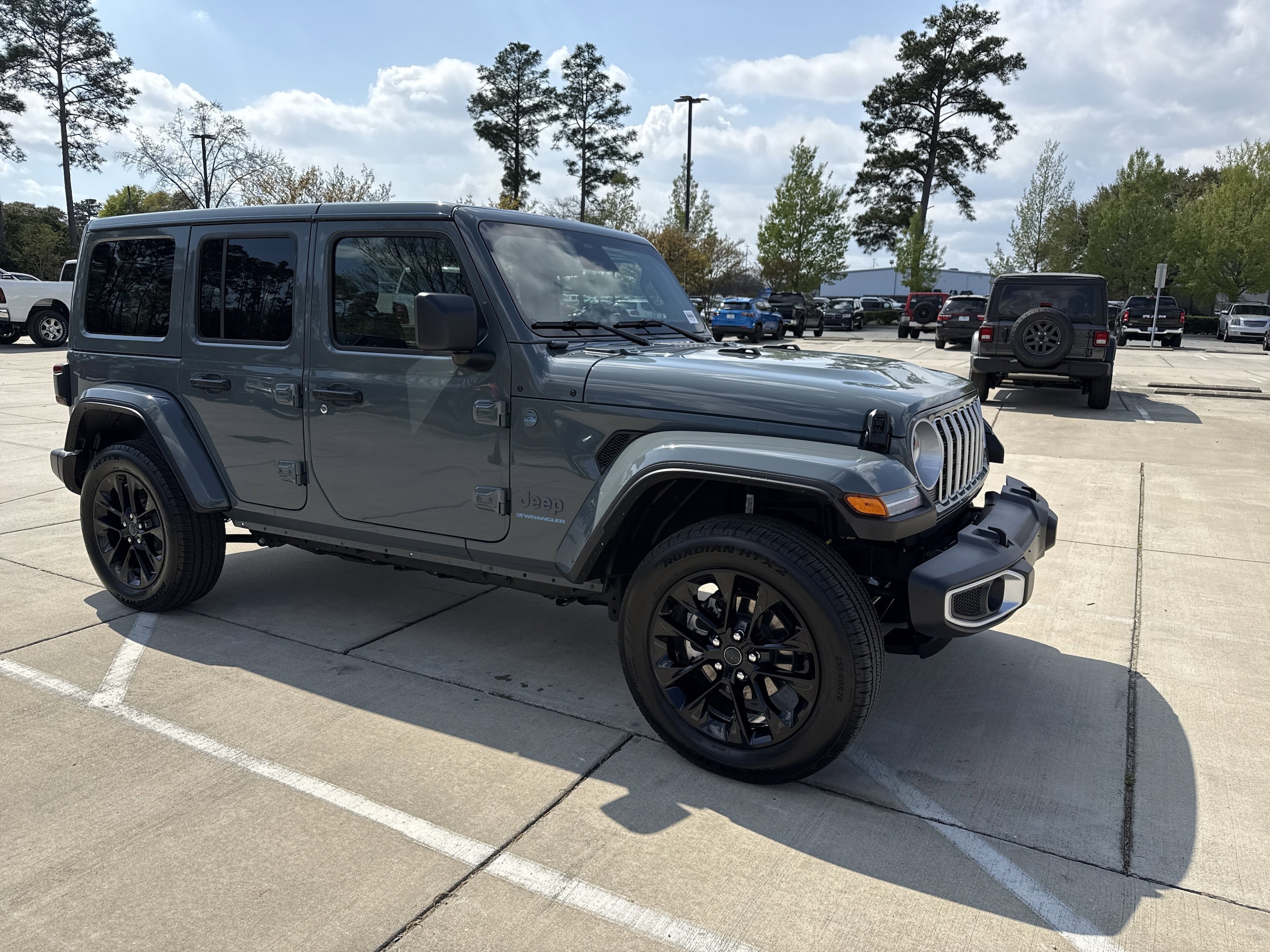 Used 2025 Jeep Wrangler 4xe Sahara 4XE with VIN 1C4RJXP67SW599437 for sale in Wilmington, NC