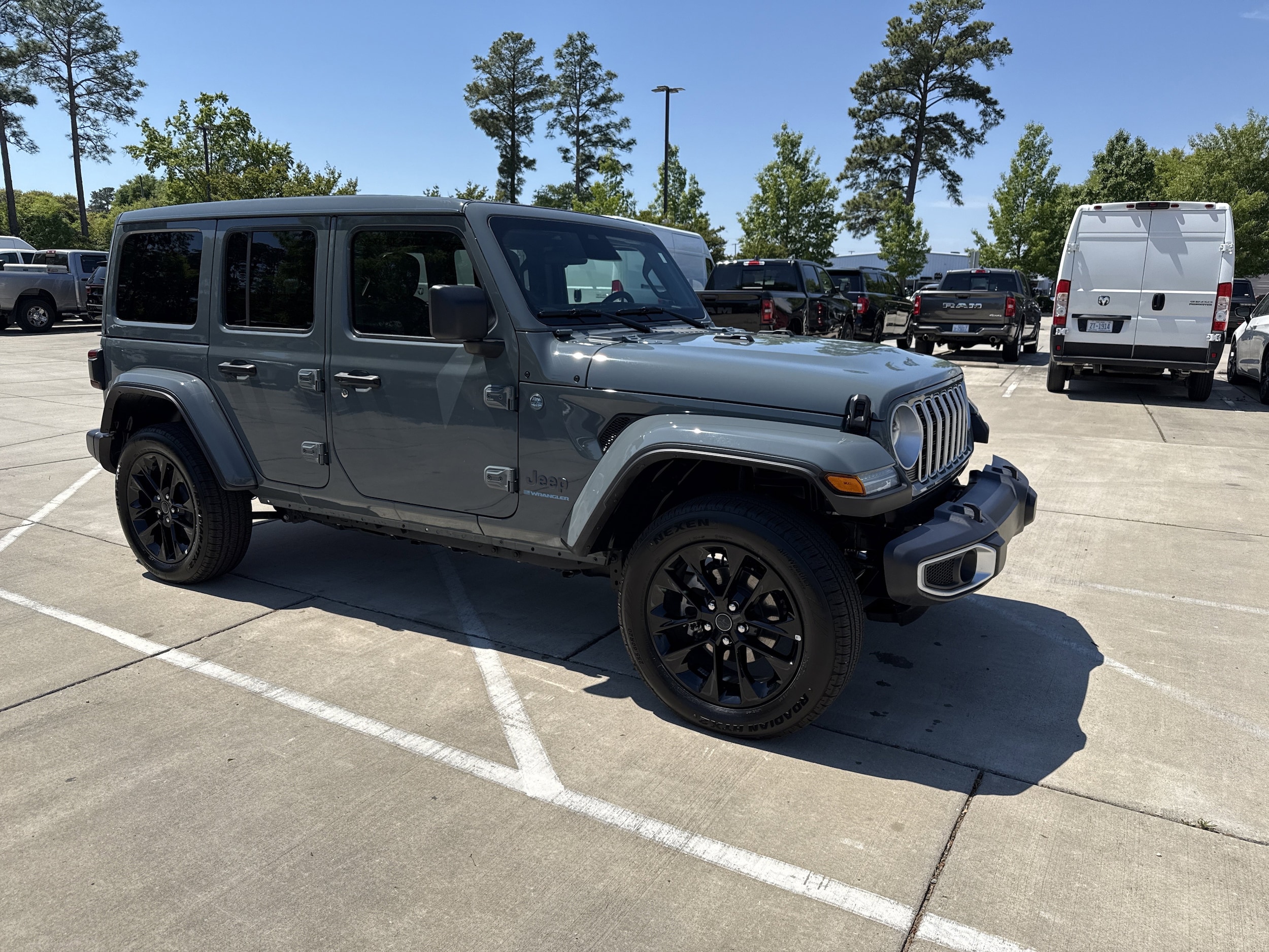 Used 2025 Jeep Wrangler 4xe Sahara 4XE with VIN 1C4RJXP66SW600190 for sale in Wilmington, NC