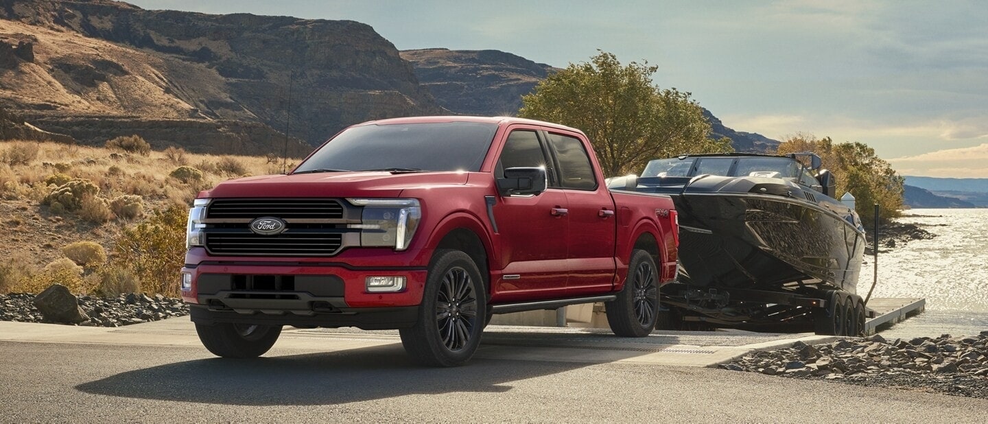 f-150 near the lake