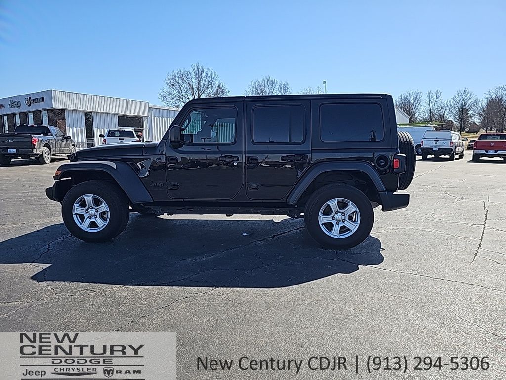 Used 2023 Jeep Wrangler 4-Door Sport S with VIN 1C4HJXDG9PW600457 for sale in Kansas City