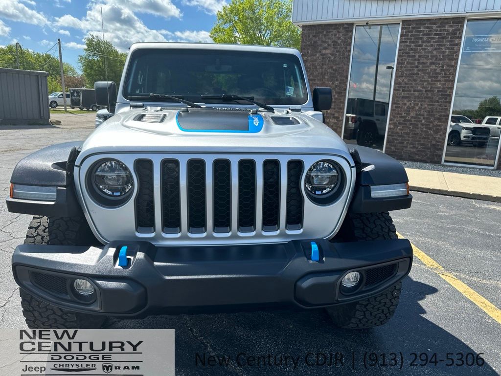 Used 2022 Jeep Wrangler Unlimited Rubicon 4XE with VIN 1C4JJXR62NW228765 for sale in Kansas City