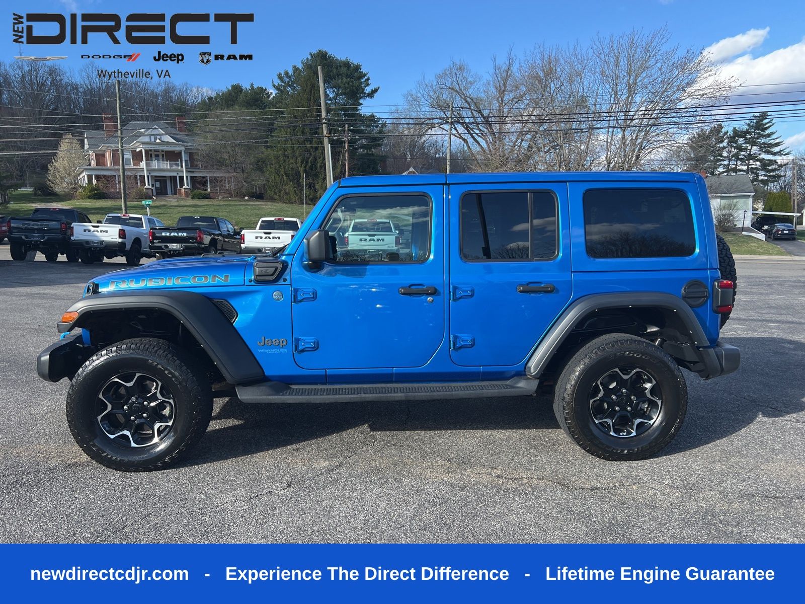 Used 2021 Jeep Wrangler Unlimited Rubicon 4XE with VIN 1C4JJXR64MW690923 for sale in Wytheville, VA