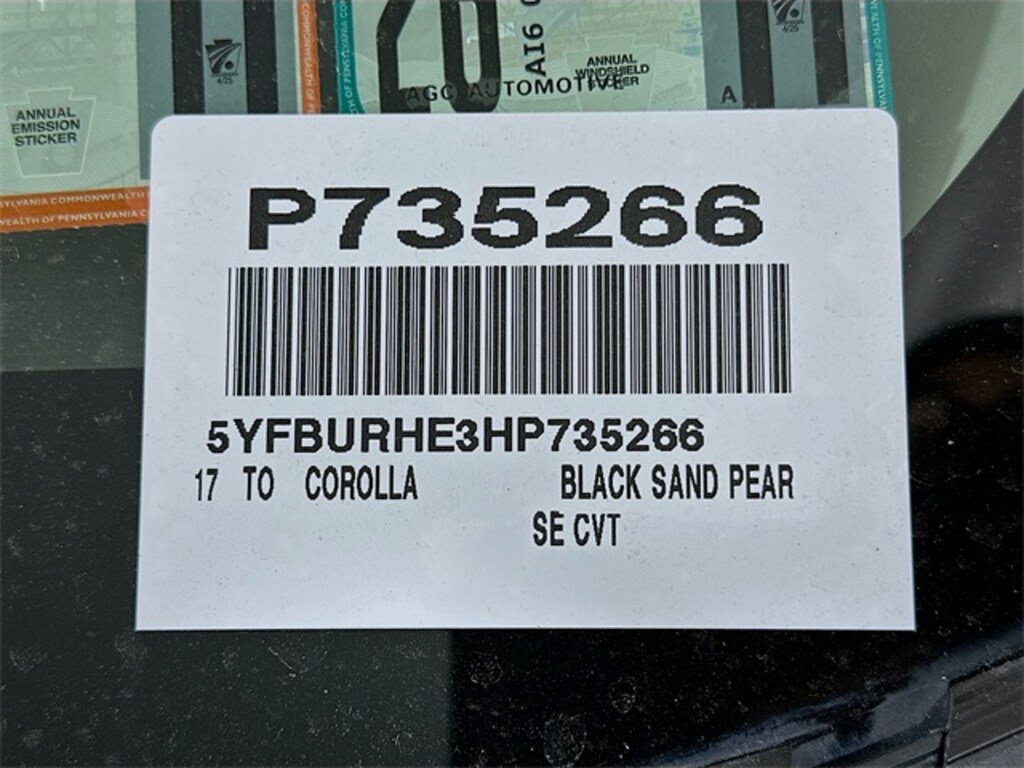 Used 2017 Toyota Corolla SE Sedan