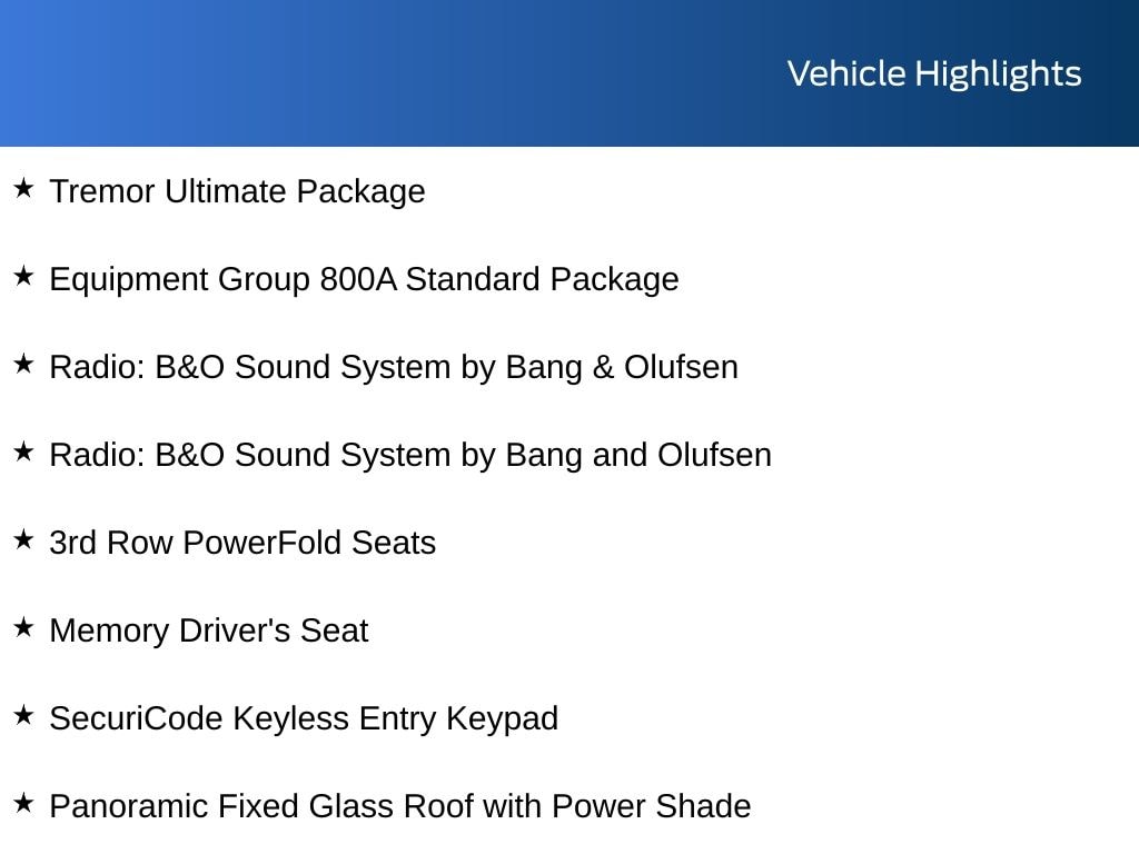 New 2026 Ford Explorer Tremor SUV