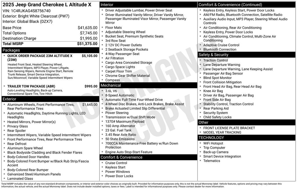 New 2025 Jeep Grand Cherokee L Laredo SUV