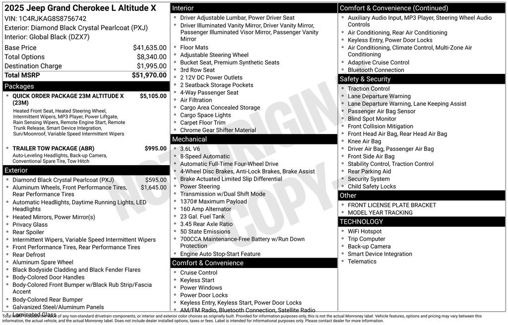 New 2025 Jeep Grand Cherokee L Laredo SUV