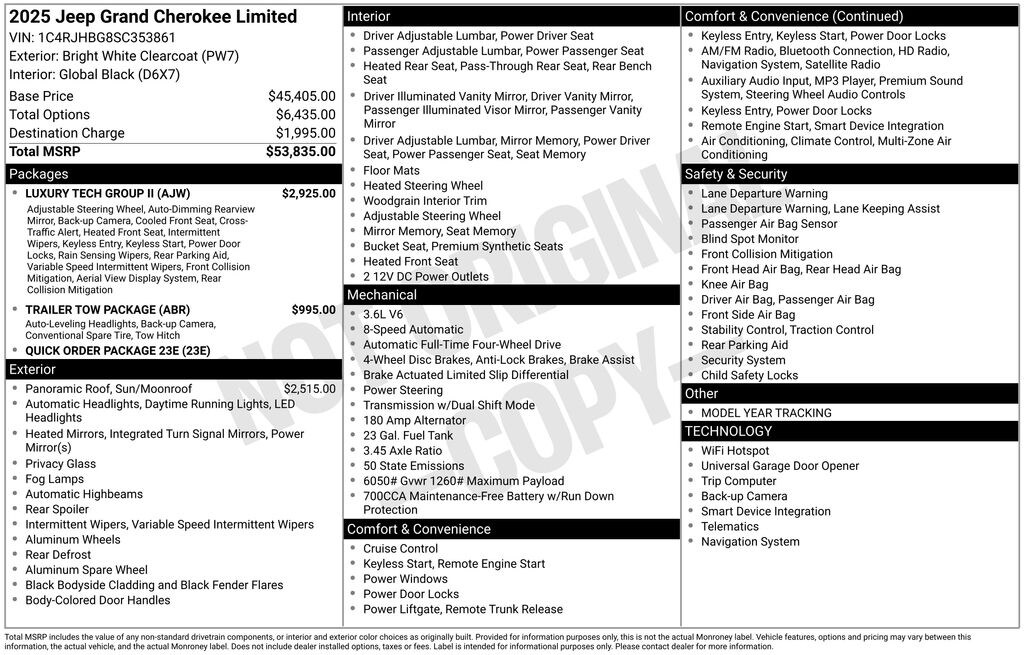 New 2025 Jeep Grand Cherokee Limited SUV