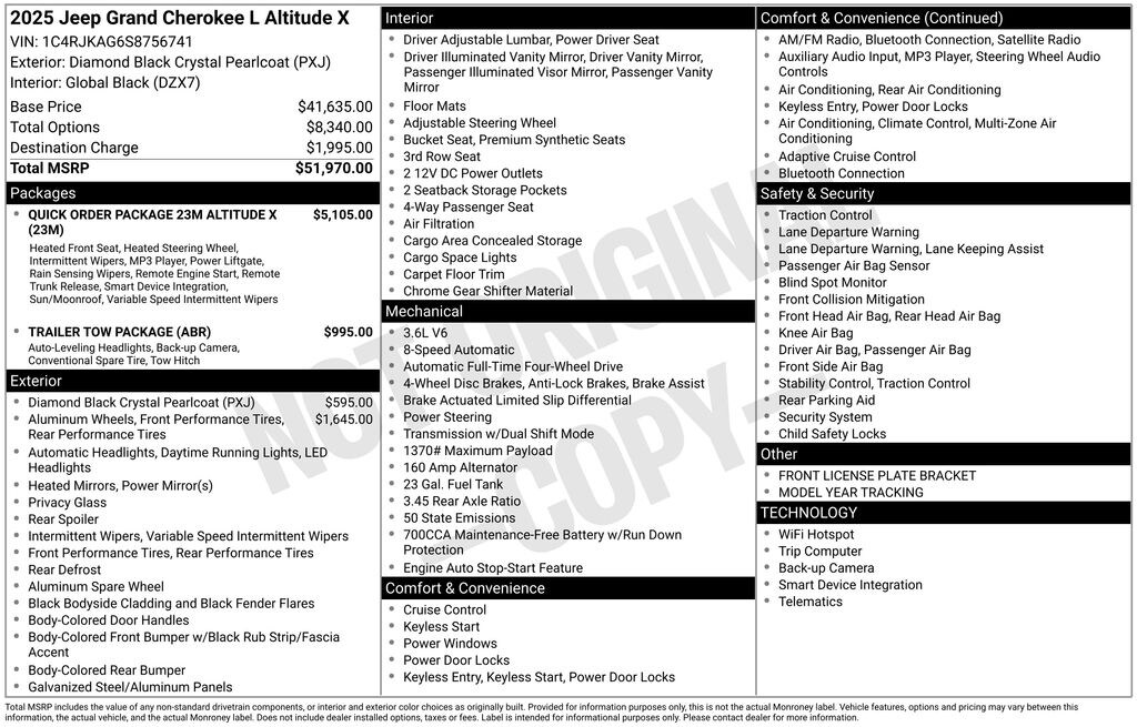 New 2025 Jeep Grand Cherokee L Laredo SUV