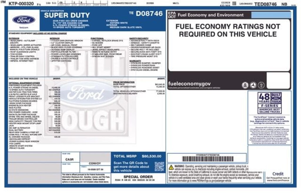 New 2026 Ford F-450 Chassis Truck Crew Cab