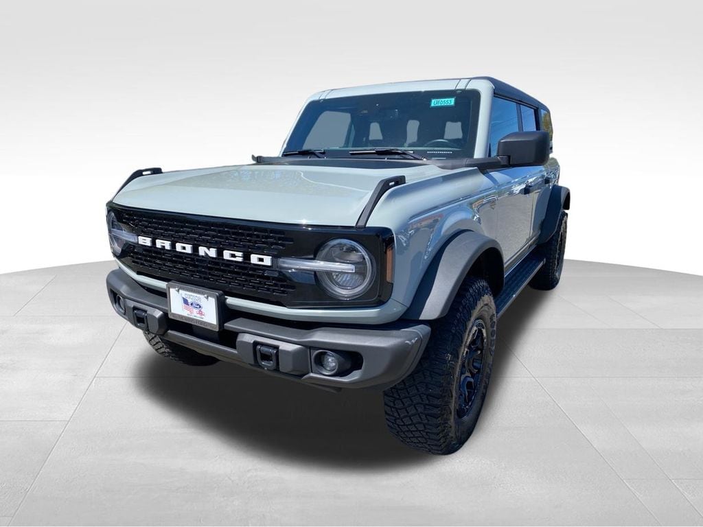 Used 2023 Ford Bronco 4-Door Wildtrak with VIN 1FMEE5DP9PLA81354 for sale in Bay Shore, NY