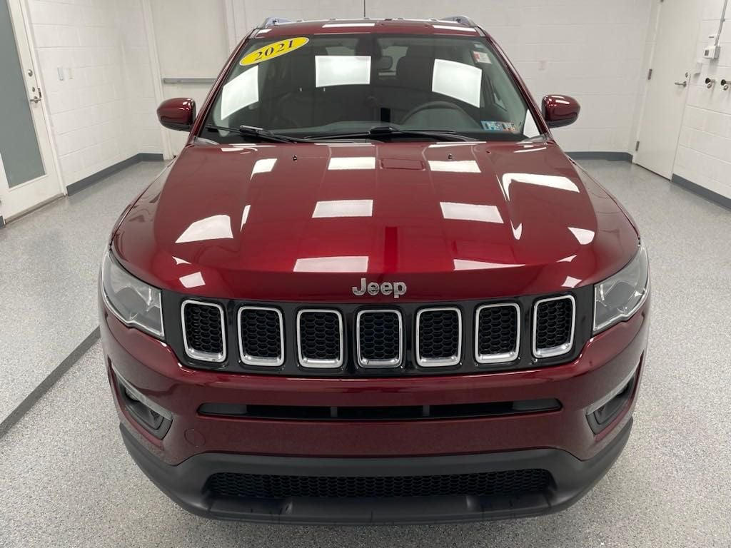 Certified 2021 Jeep Compass Latitude with VIN 3C4NJDBB8MT540259 for sale in Erie, PA