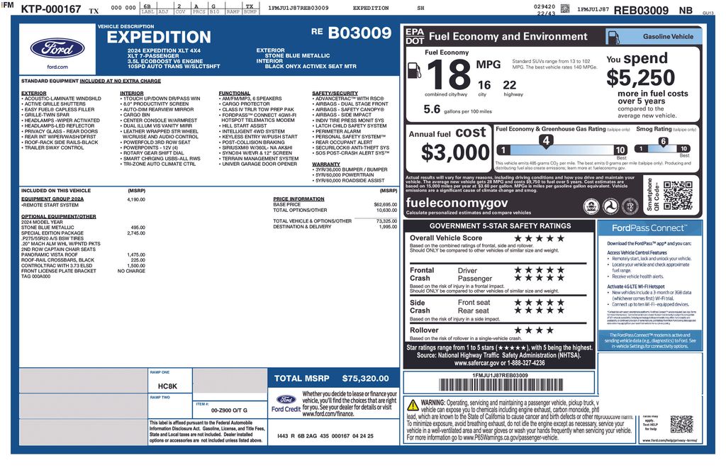 2024 Ford Expedition XLT Blue Metallic at Town & Country Ford