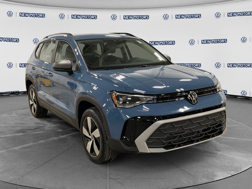 2026 Volkswagen Taos 1.5T S Monterey Blue Pearl at New Motors