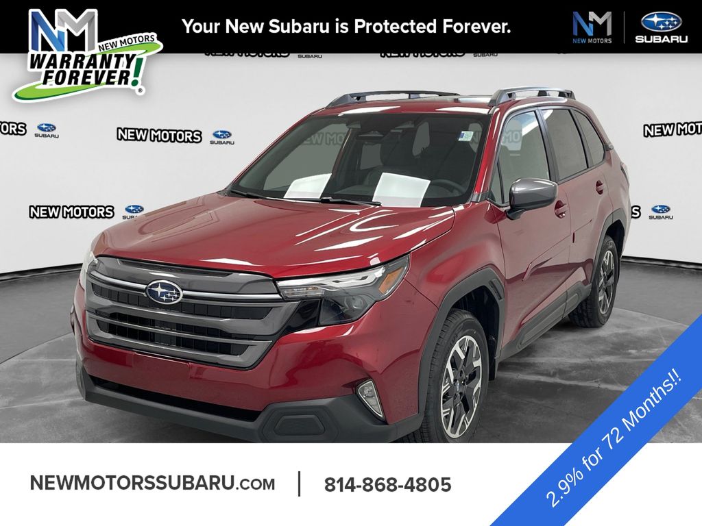 2026 Subaru Forester Premium Crimson Red Pearl at New Motors