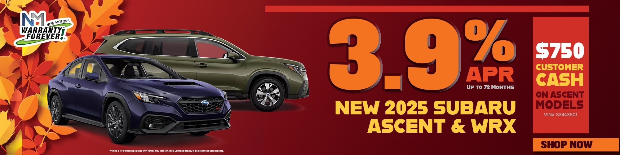 New 2025 Subaru Ascent & WRX