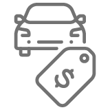car with price tag icon