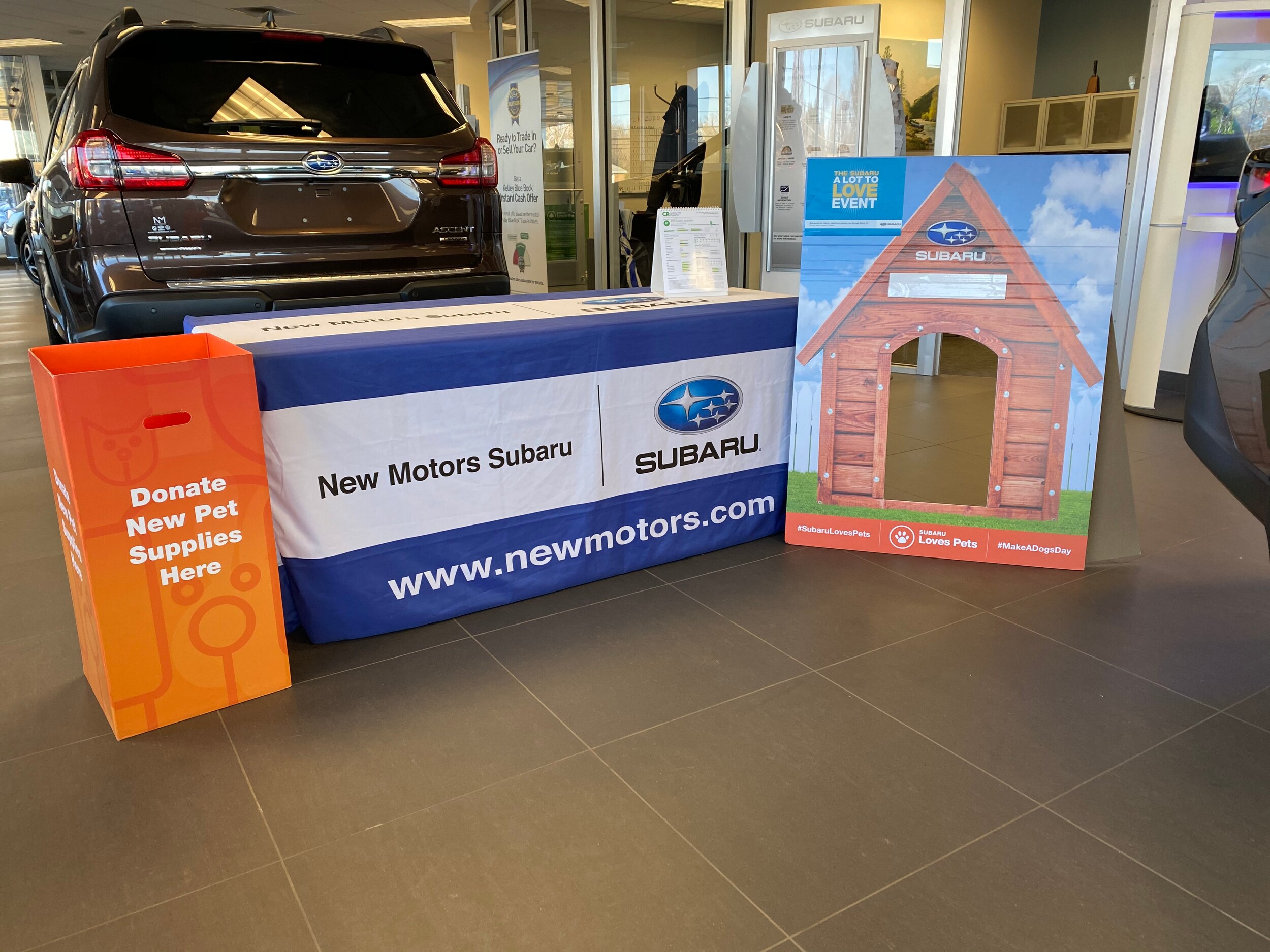 New Motors Subaru Donation Box